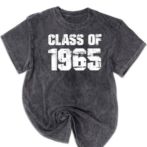 Class Of 1965 High School College Graduation Reunion Mineral Wash Tshirts - Best Gift Smart