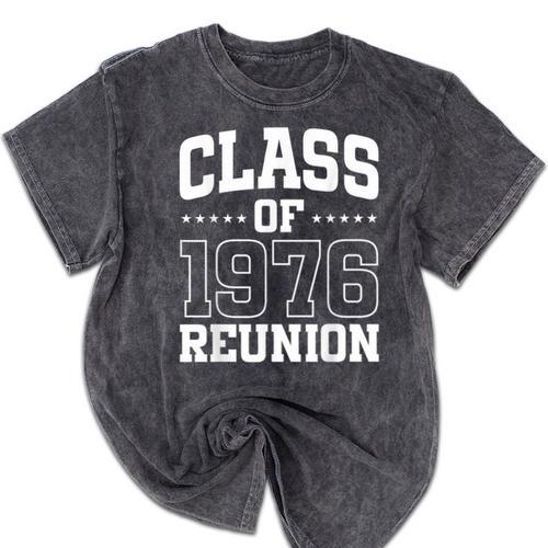 Class Of 1976 Reunion 50 Years Alumni Graduation High School Mineral Wash Tshirts - Best Gift Smart