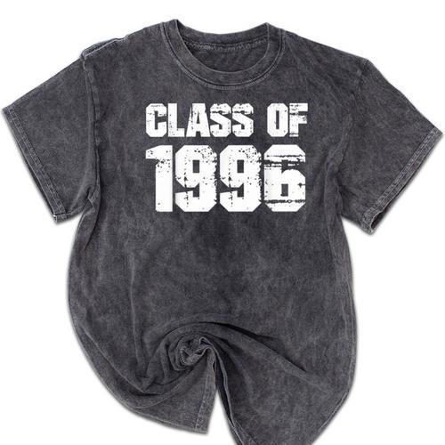 Class Of 1996 High School College Graduation Reunion Mineral Wash Tshirts - Best Gift Smart
