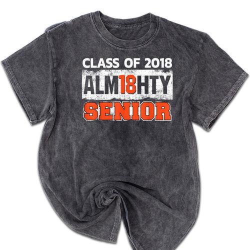 Class Of 2018 Alm18hty Senior 2018 Graduation T-Shirt Mineral Wash Tshirts - Best Gift Smart