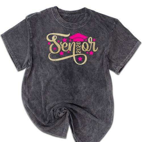 Class Of 2020 Girl Graduation SENIOR Class Of 2020 Mineral Wash Tshirts - Best Gift Smart