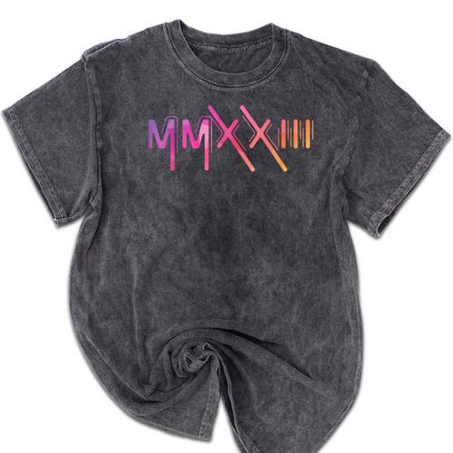 Class Of 2023 Senior 23 Graduation Idea Roman Numeral Mineral Wash Tshirts - Best Gift Smart