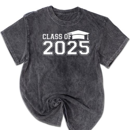 Class Of 2025 First Day Of School Kindergarten Graduation Mineral Wash Tshirts - Best Gift Smart