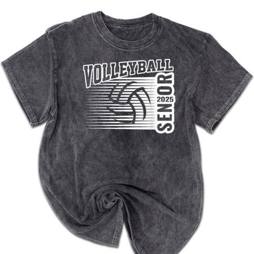 Class Of 2025 Volleyball Senior Class 25 Graduation Mineral Wash Tshirts - Best Gift Smart