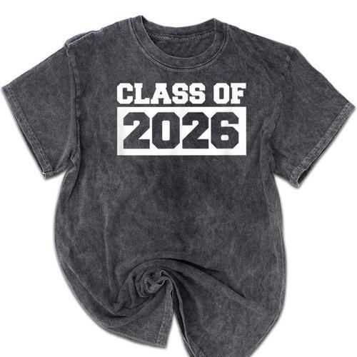 Class Of 2026 Graduation Year Mineral Wash Tshirts - Best Gift Smart