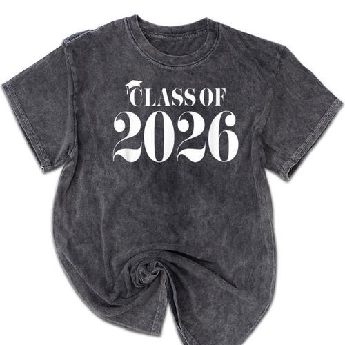 Class Of 2026 High School Senior Graduation Party Vintage Mineral Wash Tshirts - Best Gift Smart