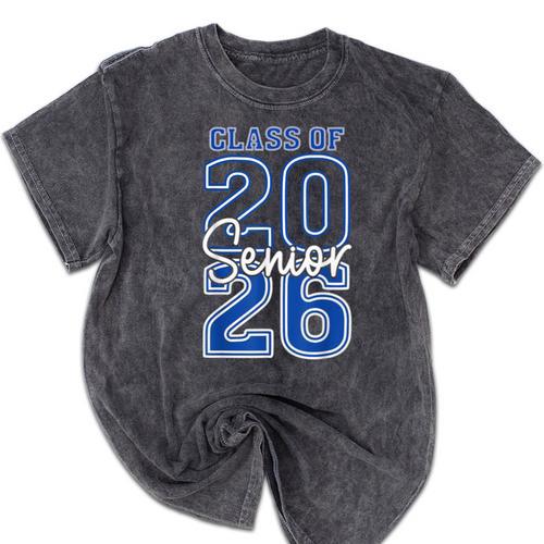 Class Of 2026 Senior Retro Graduation 2026 First Day Vintage Mineral Wash Tshirts - Best Gift Smart