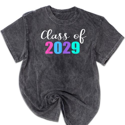 Class Of 2029 Shirt 2nd Grade Onto 3rd Grade Graduation Tee Mineral Wash Tshirts - Best Gift Smart