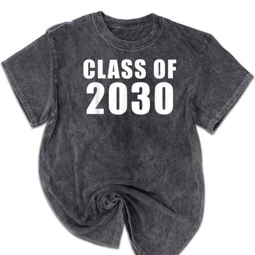 Class Of 2030 T Shirt Cute Kindergarten Graduation T Mineral Wash Tshirts - Best Gift Smart