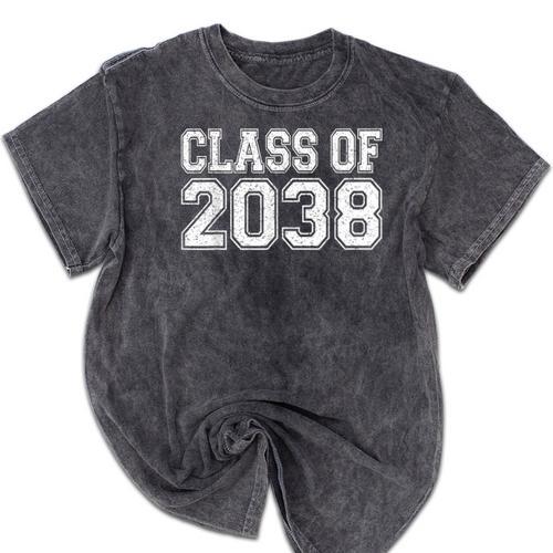 Class Of 2038 First Day Of Pre-k Graduation 2038 Preschool Mineral Wash Tshirts - Best Gift Smart