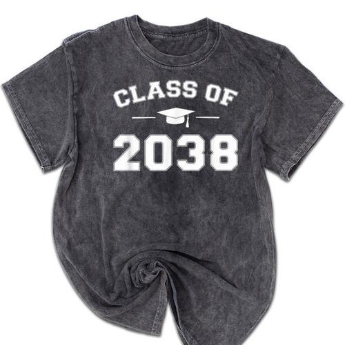 Class Of 2038 Grow Together First Day Of School Graduation Mineral Wash Tshirts - Best Gift Smart
