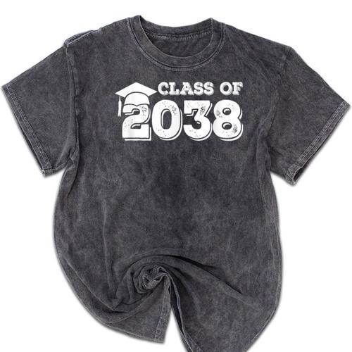 Class Of 2038 Shirt Senior Graduation 2038 Mineral Wash Tshirts - Best Gift Smart