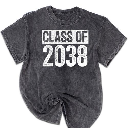 Class Of 2038 Shirt Senior 2038 Graduation Mineral Wash Tshirts - Best Gift Smart