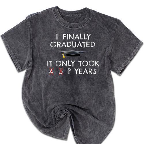 College Graduation Class Of 2021 Finally Graduated Mineral Wash Tshirts - Best Gift Smart
