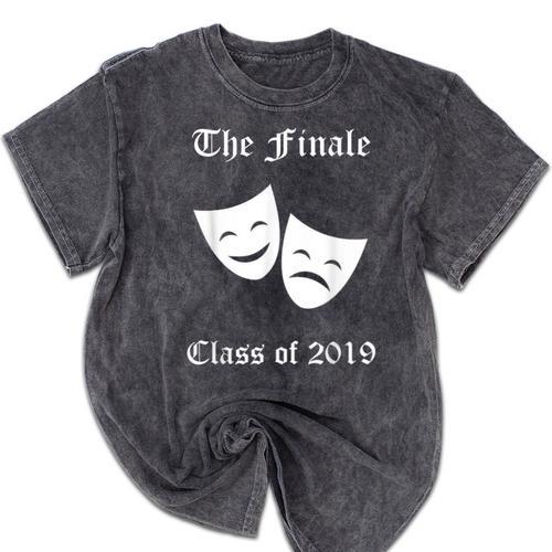 Cool Theater Graduation Tshirt Tragedy And Comedy Masks Mineral Wash Tshirts - Best Gift Smart