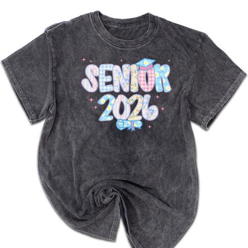 Coquette Senior-Class Of 2026 Preppy Graduation Graduate Mineral Wash Tshirts - Best Gift Smart