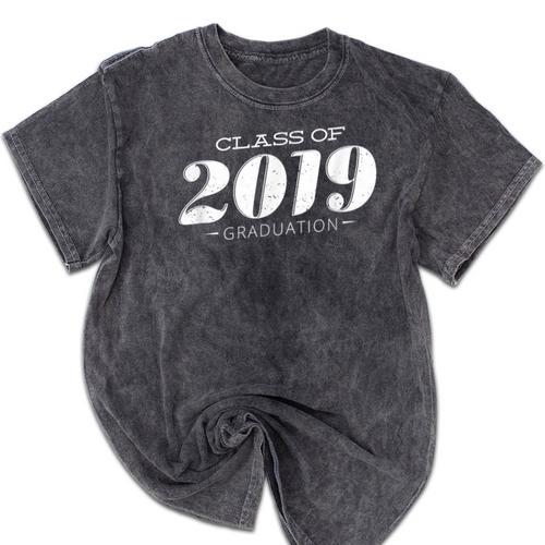 Cute Class Of 2019 Distressed Senior Graduation 2019 Mineral Wash Tshirts - Best Gift Smart