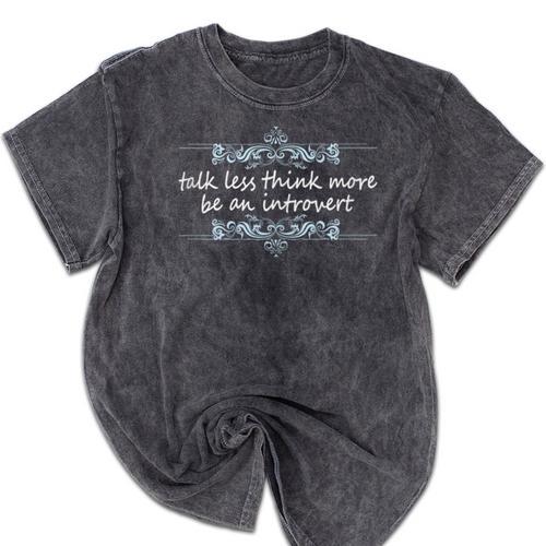 Cute Introvert Shy Person Quote Anti-Social Inner Strength Mineral Wash Tshirts - Raresse