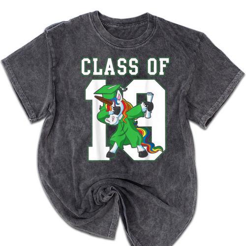 Dabbing Graduation Class Of 2019 Dabbing Unicorn Tee Mineral Wash Tshirts - Best Gift Smart