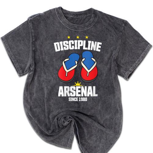 Discipline Arsenal Pinoy Nostalgia Filipino Tsinelas Mineral Wash Tshirts - Figerry