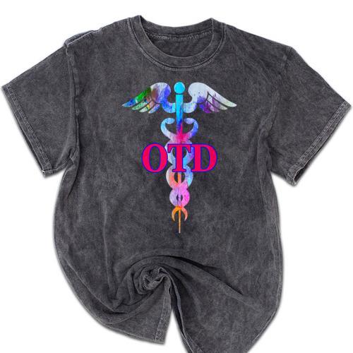 Doctor Of Occupational Therapy OTD Caduceus Graduation Mineral Wash Tshirts - Best Gift Smart