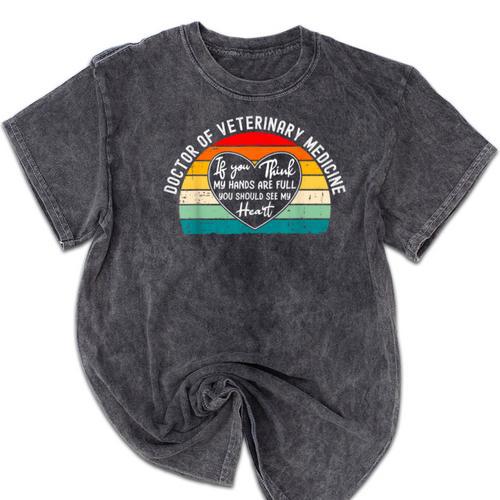 Doctor Of Veterinary Medicine DVM Graduation Appreciation Mineral Wash Tshirts - Best Gift Smart