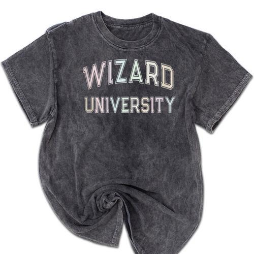 Don'T Call Me WIZARD UNIVERSITY Introvert Sarcastic Mineral Wash Tshirts - Raresse