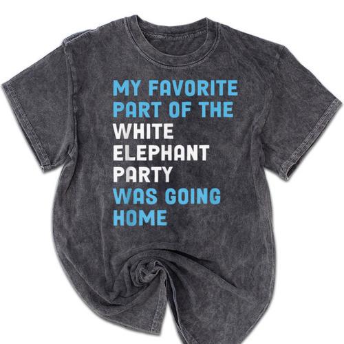 Elephant Party For Introvert Going Mineral Wash Tshirts - Raresse