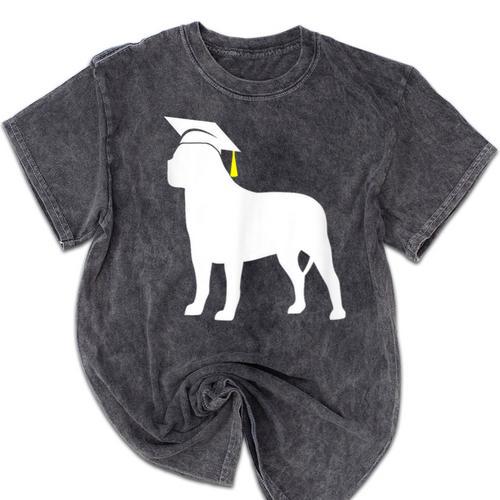 English Mastiff Graduation Dog Graduate Mineral Wash Tshirts - Best Gift Smart