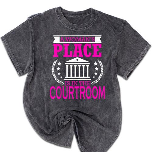Female Lawyer Women Law Student Graduation Bar Exam Mineral Wash Tshirts - Best Gift Smart