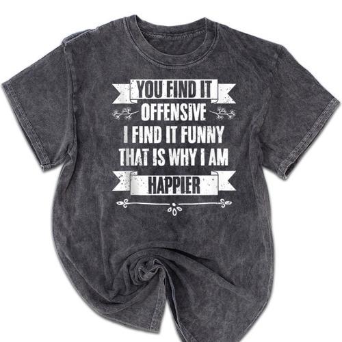 You Find It Offensive I Find It A Sarcastic Introvert Mineral Wash Tshirts - Raresse