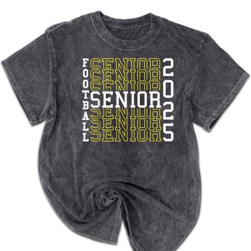 Football Senior Night Football Senior 2025 Graduation 56 Mineral Wash Tshirts - Best Gift Smart