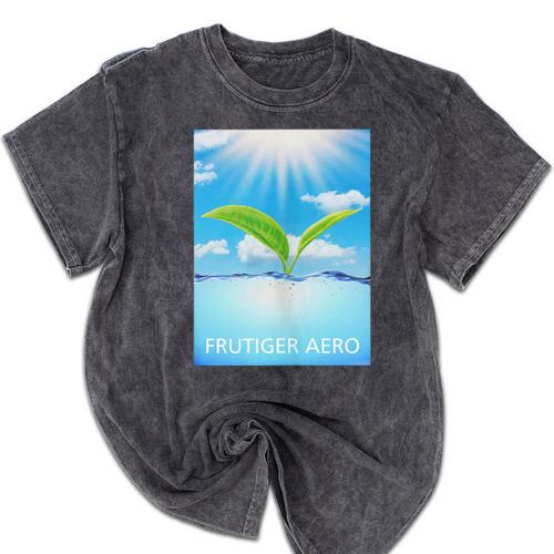 Frutiger Aero Aesthetics Mineral Wash Tshirts - Figerry