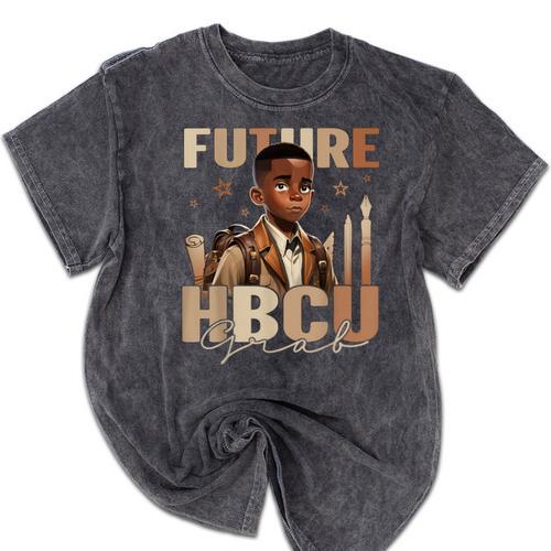Future HBCU Grad History Boy Kids Graduation HBCU Mineral Wash Tshirts - Best Gift Smart