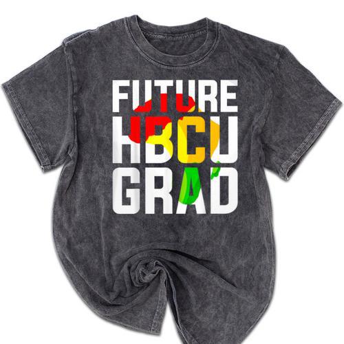 Future HBCU Graduate Afro Girls College Graduation Mineral Wash Tshirts - Best Gift Smart