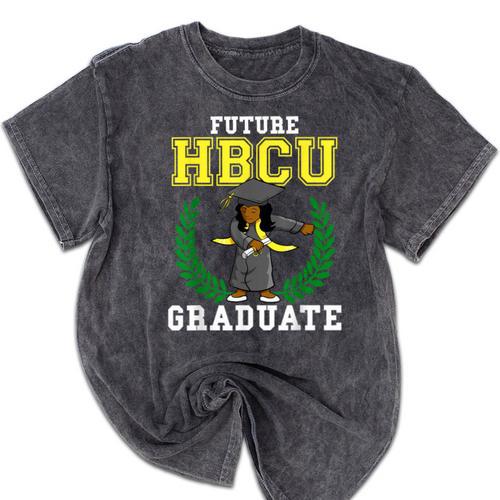 Future HBCU Graduation Shirt College Flossing Girl Tee Mineral Wash Tshirts - Best Gift Smart