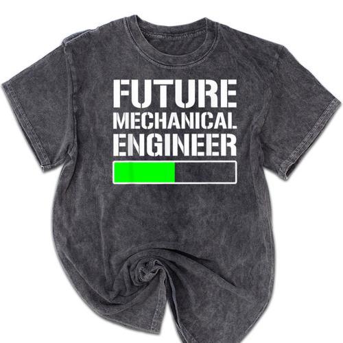 Future Mechanical Engineer Cool Graduation Mineral Wash Tshirts - Best Gift Smart