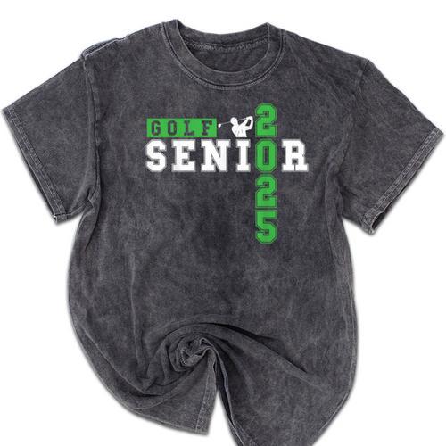 Golf Senior Night Golf Senior 2025 Graduation 33 Mineral Wash Tshirts - Best Gift Smart