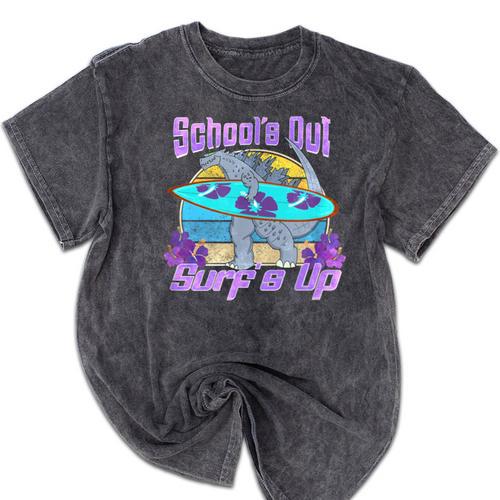 Goodbye School Hello Summer Last Day Of School Graduation Mineral Wash Tshirts - Best Gift Smart