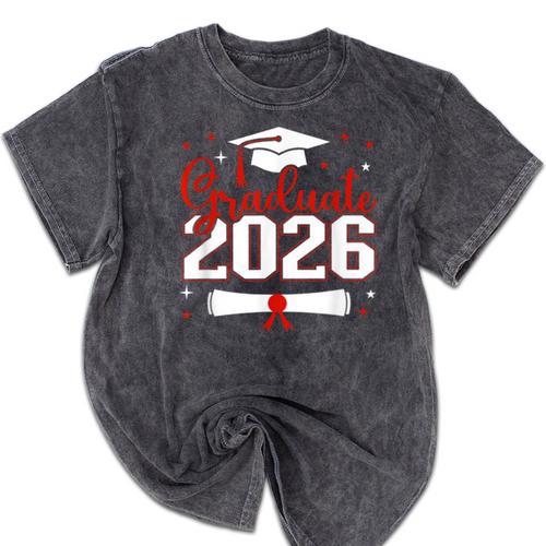 Graduate 2026 For Class Of 2026 Graduation Mineral Wash Tshirts - Best Gift Smart