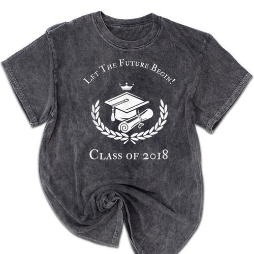 Graduation Her Him 2018 Men Women Girl Boy Kid Mineral Wash Tshirts - Best Gift Smart