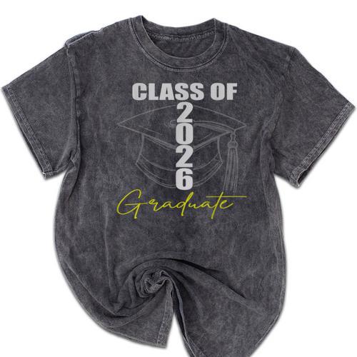 Graduation Decorations 2026 Class Of 2026 Graduate Mineral Wash Tshirts - Best Gift Smart