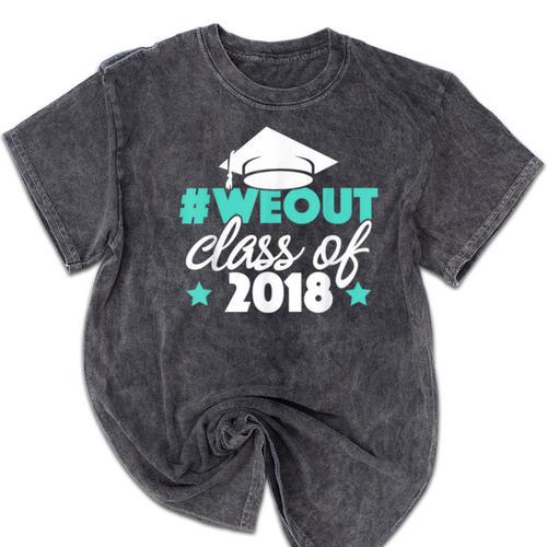 Graduation Shirt We Out Class Of 2018 Graduation Tee Mineral Wash Tshirts - Best Gift Smart