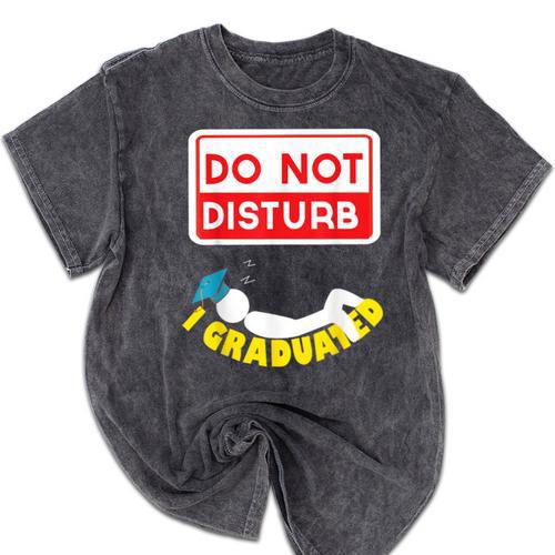 Graduation Shirt High School And College Sleepy Graduates Mineral Wash Tshirts - Best Gift Smart