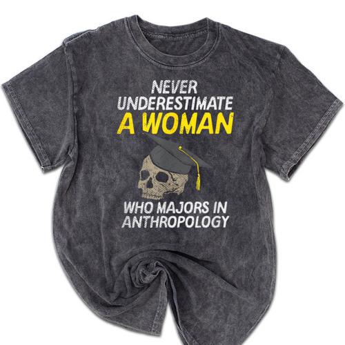 Graduation Student Who Majors In Anthropology Mineral Wash Tshirts - Best Gift Smart