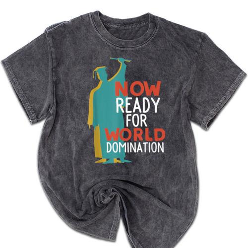 Graduation T-Shirt For College n High School Grad Mineral Wash Tshirts - Best Gift Smart