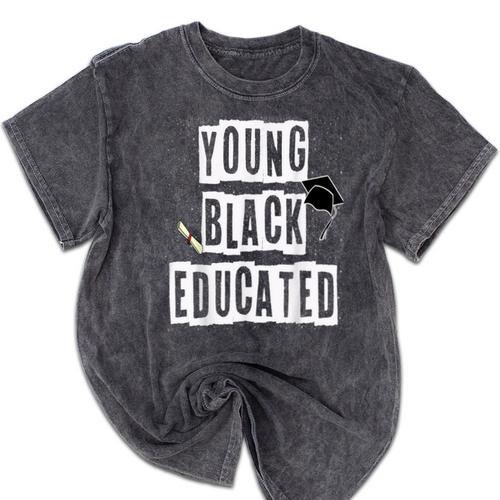 Graduation Young Educated For Men And Women Mineral Wash Tshirts - Best Gift Smart