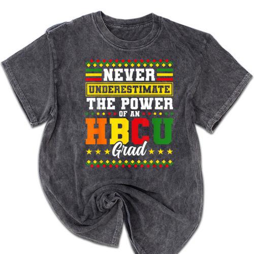 HBCU Grad Historically College Graduation Mineral Wash Tshirts - Best Gift Smart