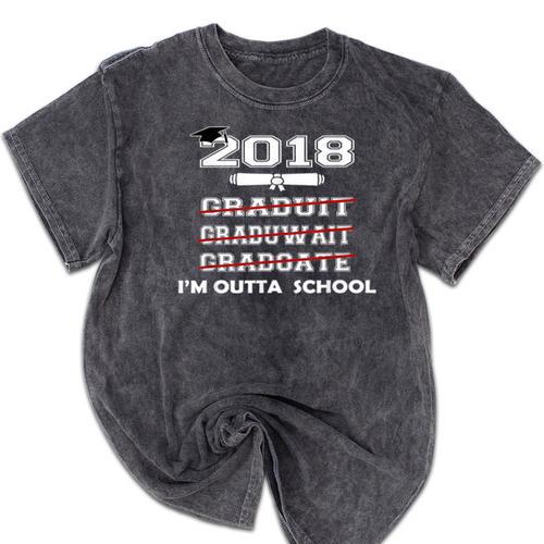 High School Graduation T Shirt College Graduation Mineral Wash Tshirts - Best Gift Smart