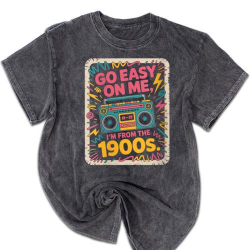 I'm From The 1900s 80s Millennial Boom Box Radio Mineral Wash Tshirts - Figerry